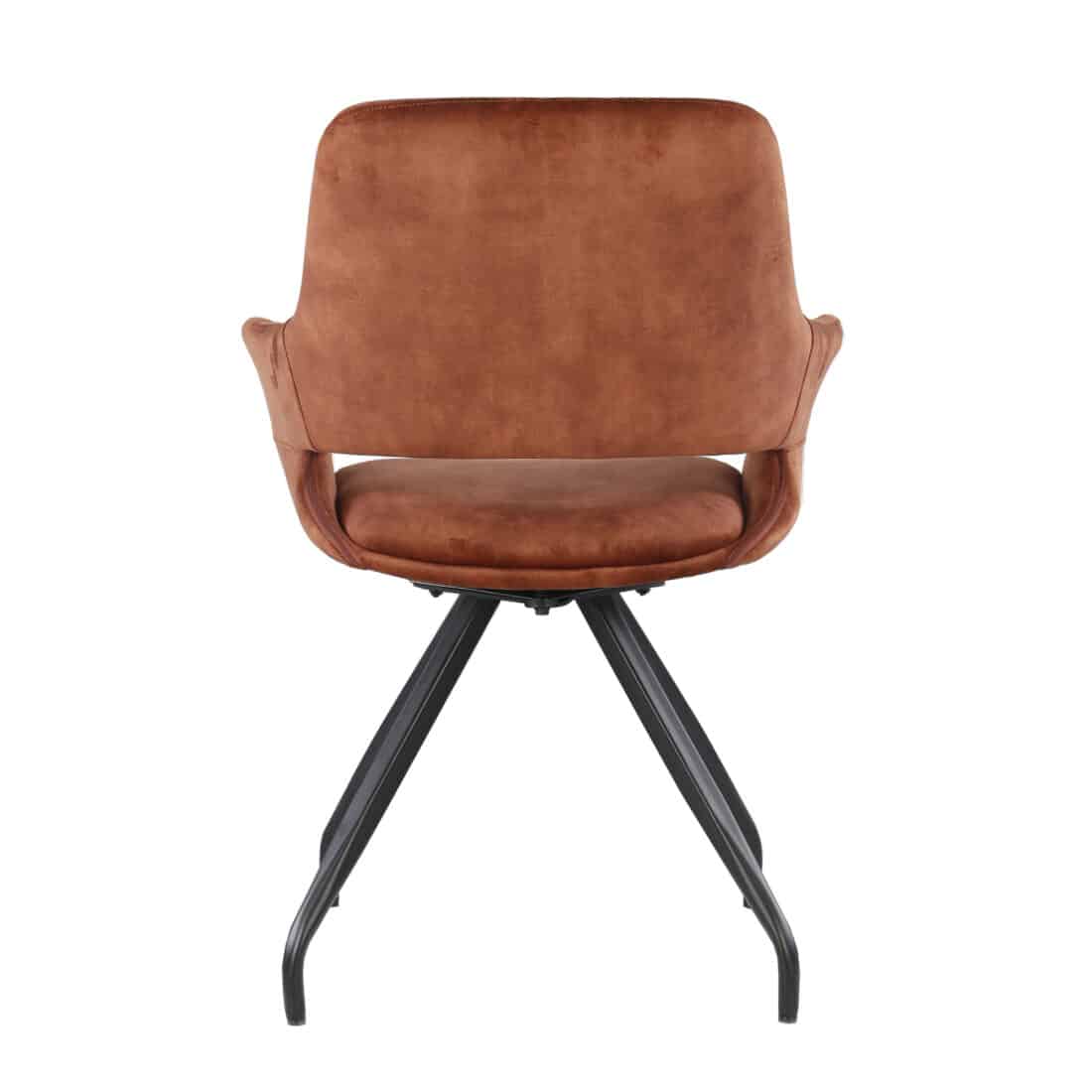 Livingfurn Eetkamerstoelen Capp Rust Velvet