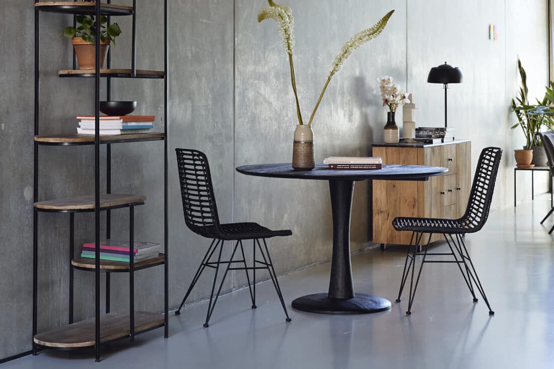 Livingfurn Eetkamertafels Brix Vivian Black 120cm