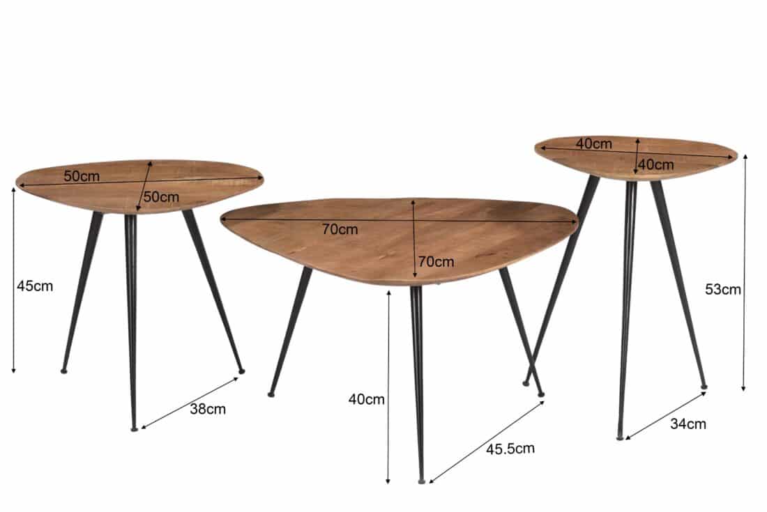 Livingfurn Salontafels Brix Loua Set Of 3