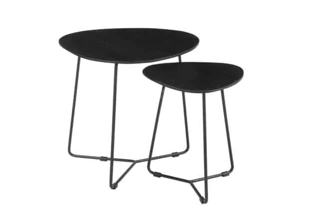 Livingfurn Salontafels Brix Ivy Black Set Of 2