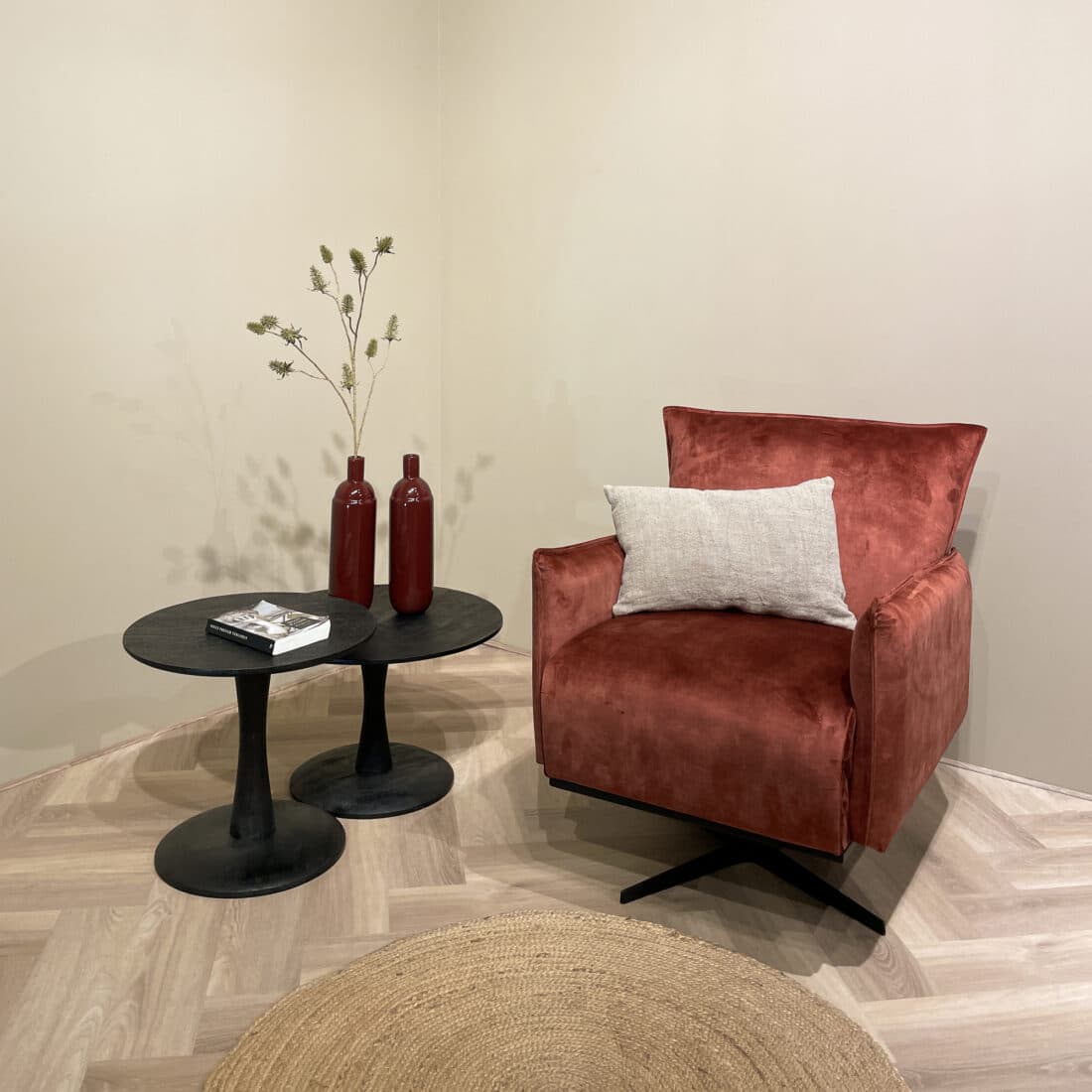 Livingfurn Salontafels Brix Vivian Black 50cm