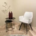 Livingfurn eetkamerstoel Louise draaibaar met arm Beige