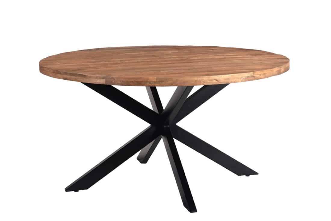 Livingfurn Eetkamertafels Rocky Round Spider 130cm