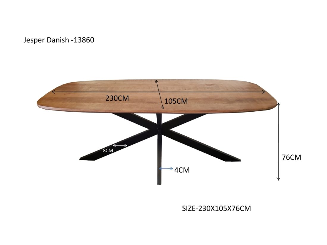 Livingfurn Eetkamertafels Jesper Danish Oval 230cm