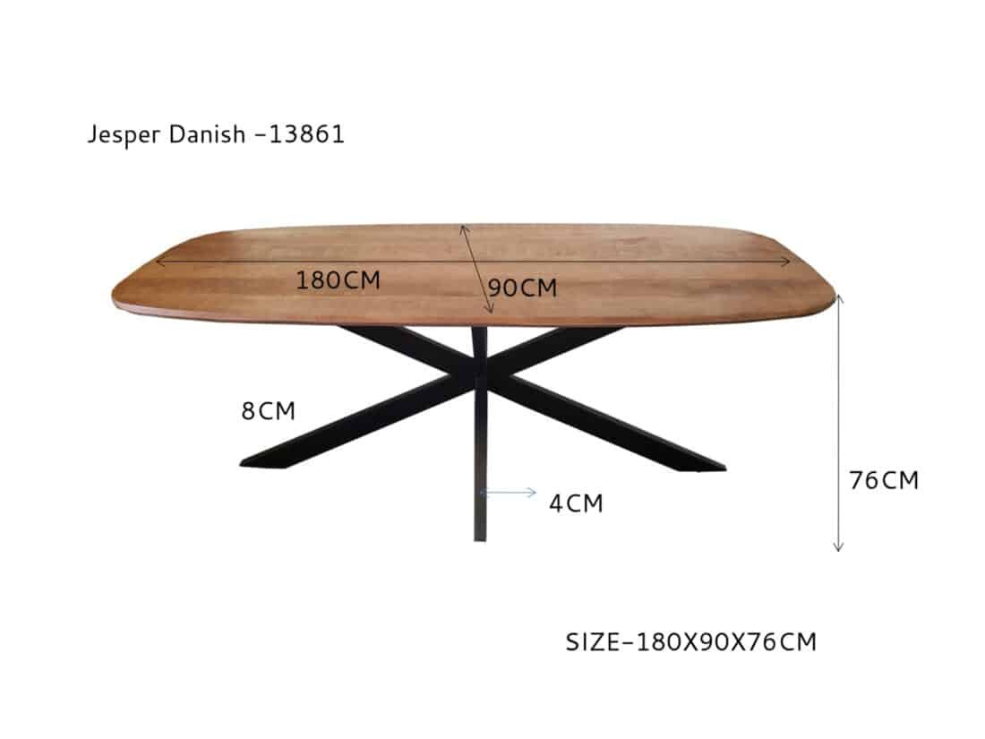 Livingfurn Eetkamertafels Jesper Danish Oval 180cm