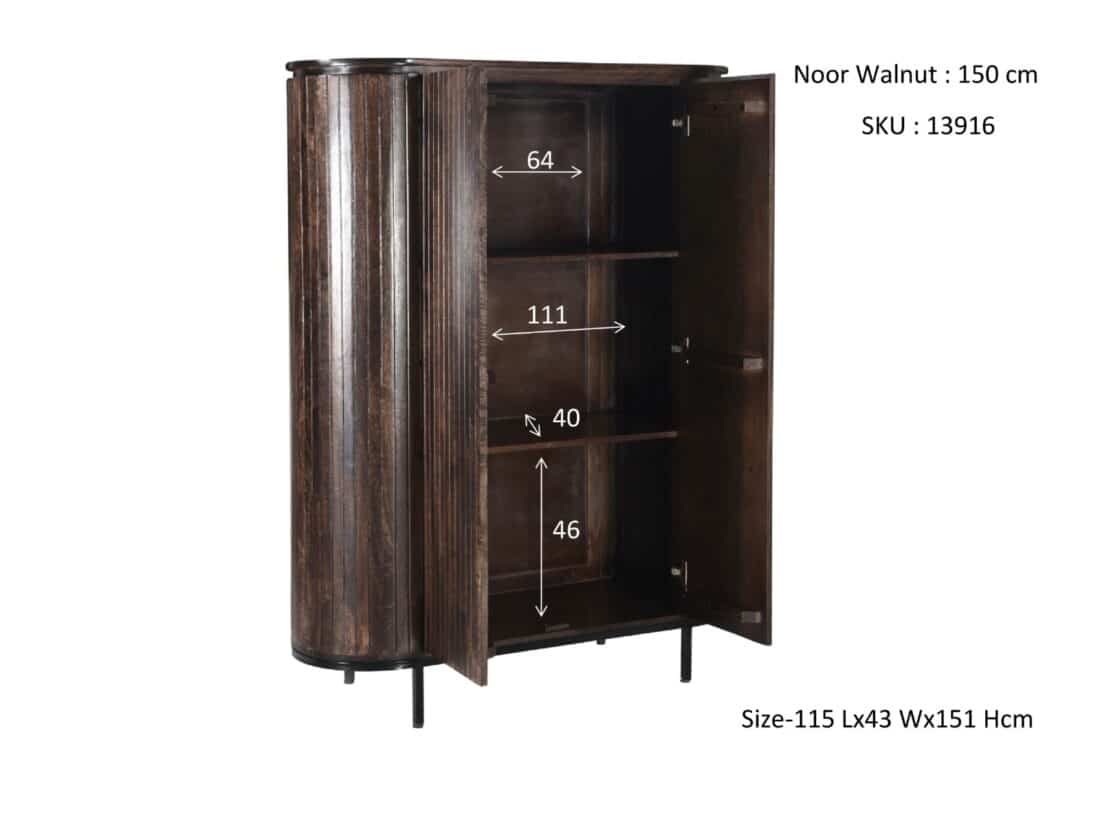Livingfurn Kabinetten Noor Walnut 150cm