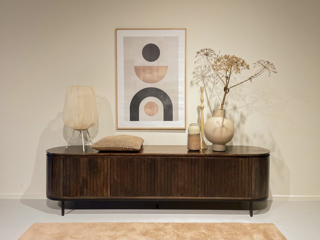 Livingfurn Tv Meubelen Noor Walnut 210cm