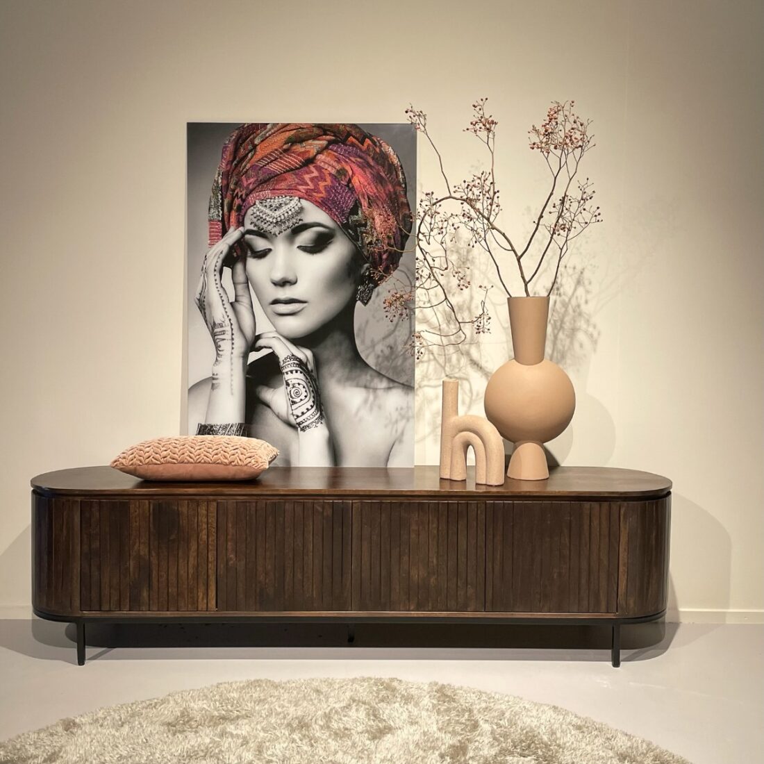 Livingfurn Tv Meubelen Noor Walnut 210cm