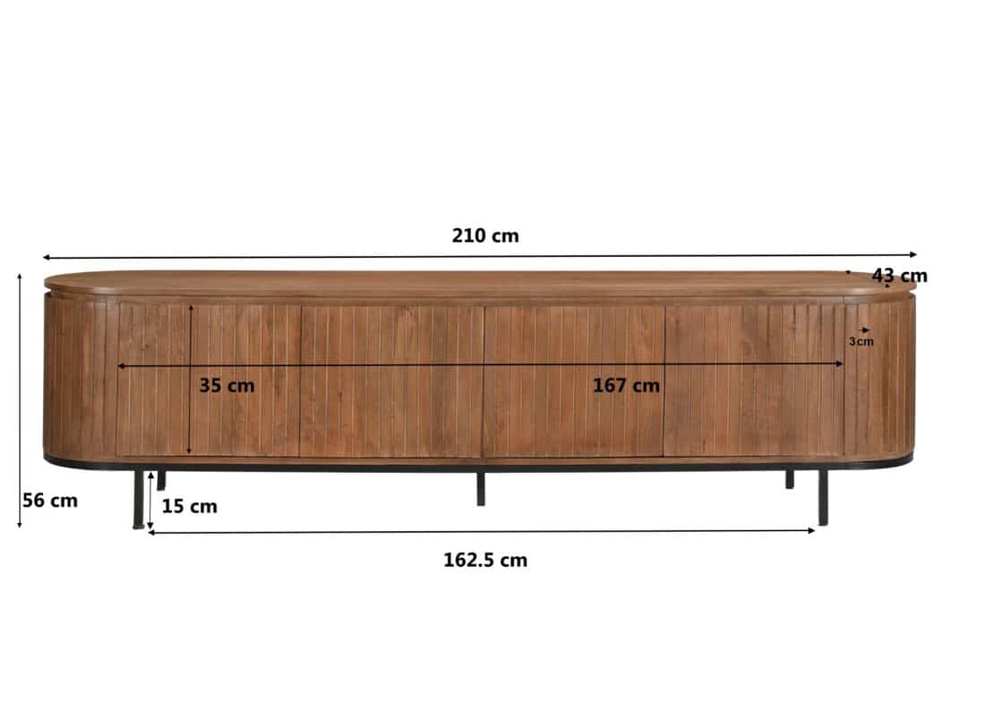 Livingfurn Tv Meubelen Noor 210cm