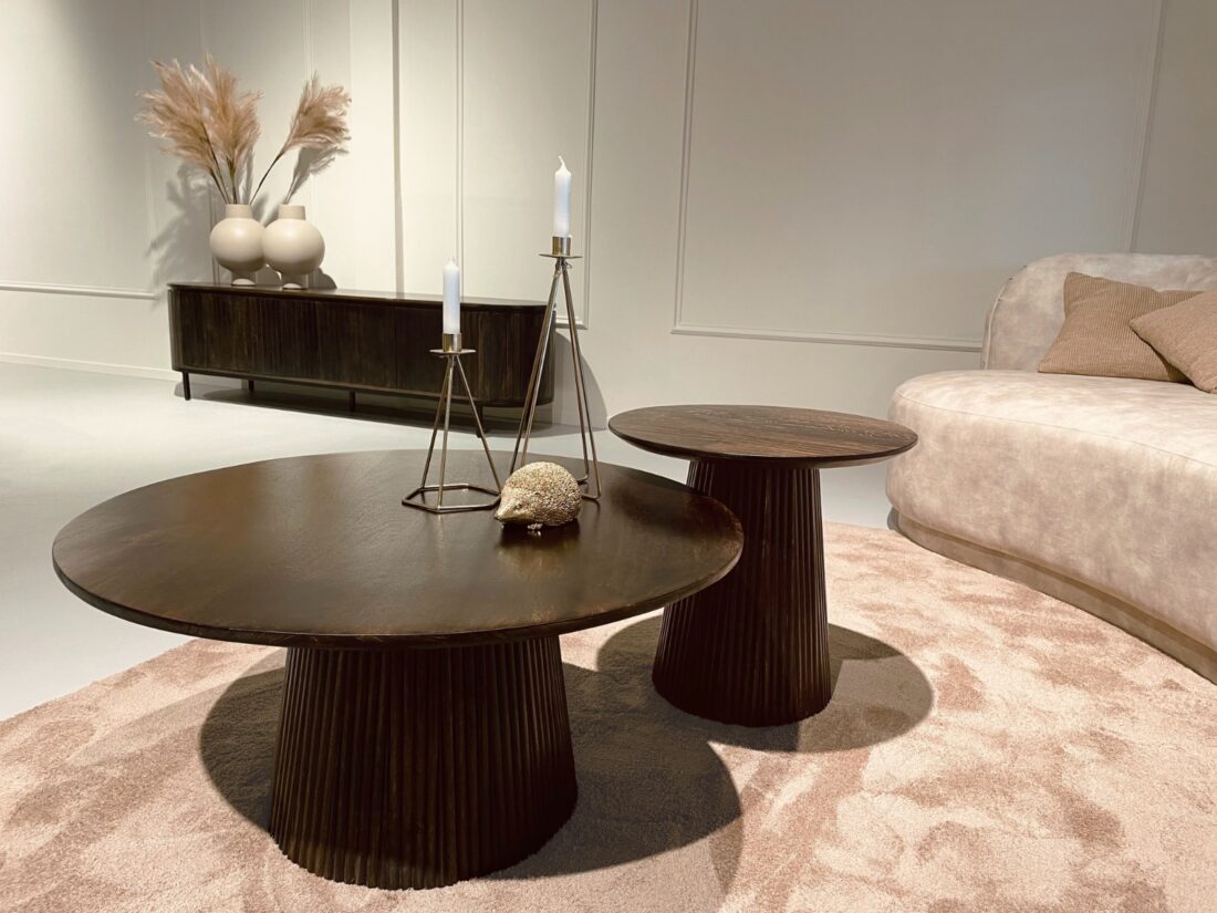 Livingfurn Salontafels Salvator Walnut 80cm