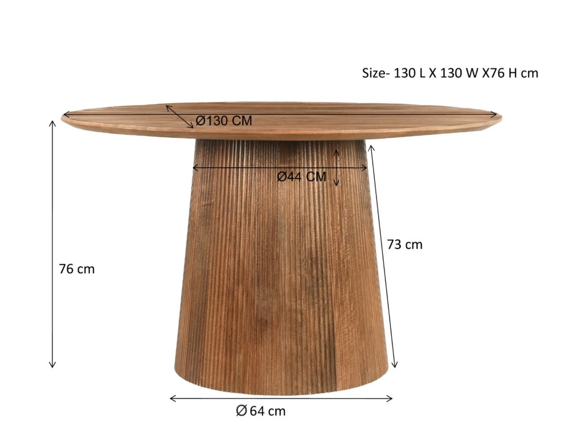 Livingfurn Eetkamertafels Salvator 130cm