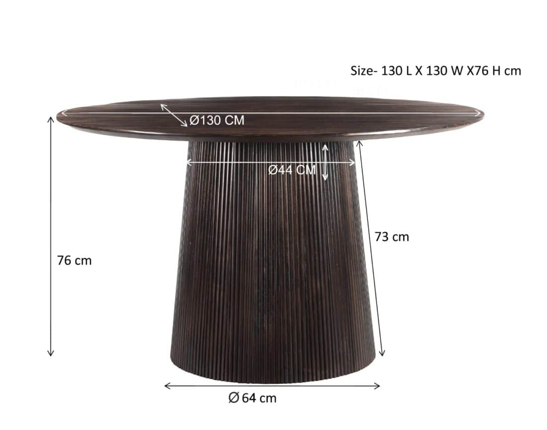 Livingfurn Eetkamertafels Salvator Walnut 130cm
