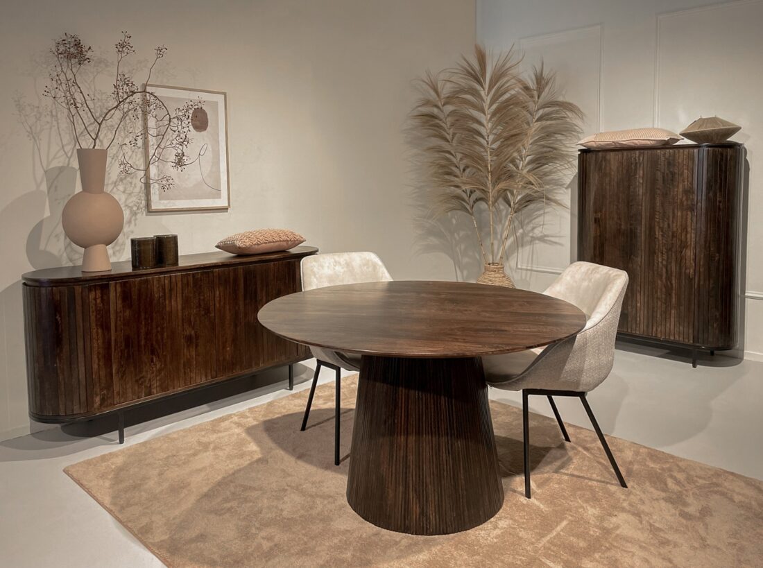 Livingfurn Eetkamertafels Salvator Walnut 130cm