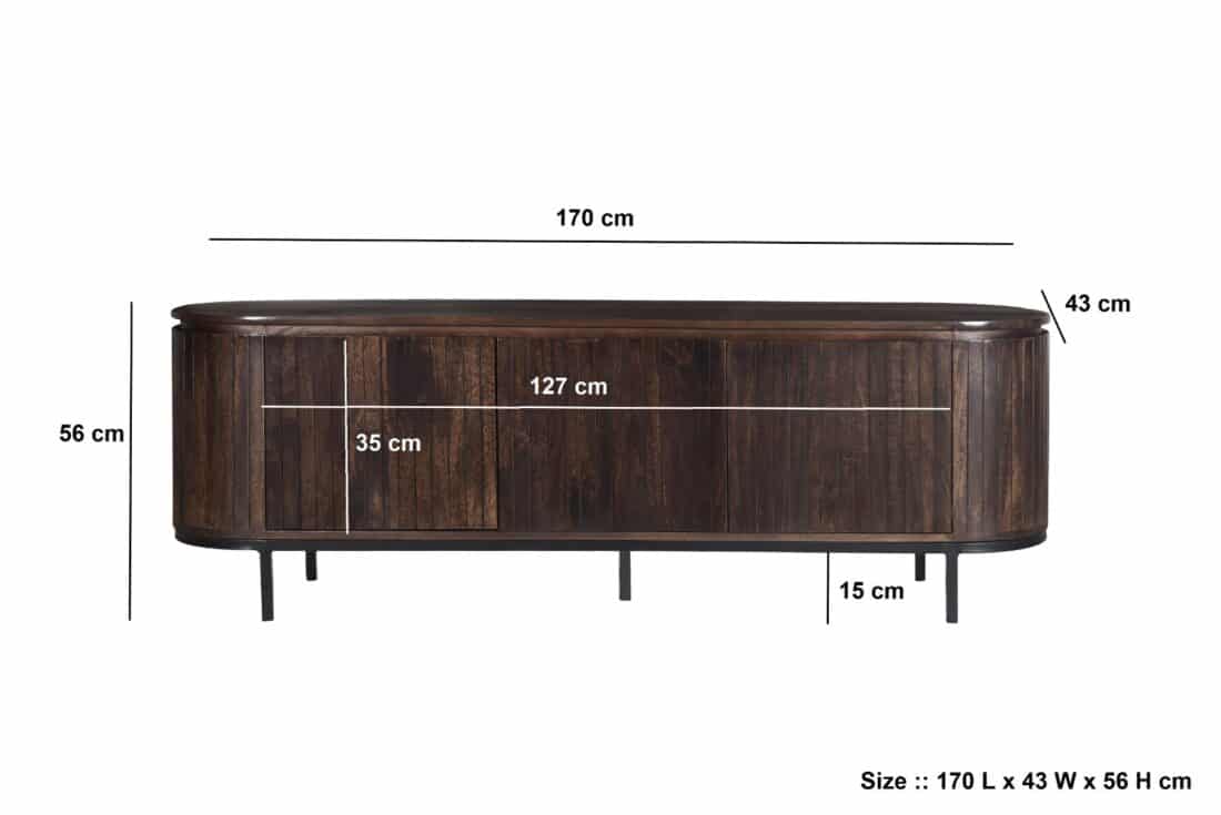 Livingfurn Tv Meubelen Noor Walnut 170cm