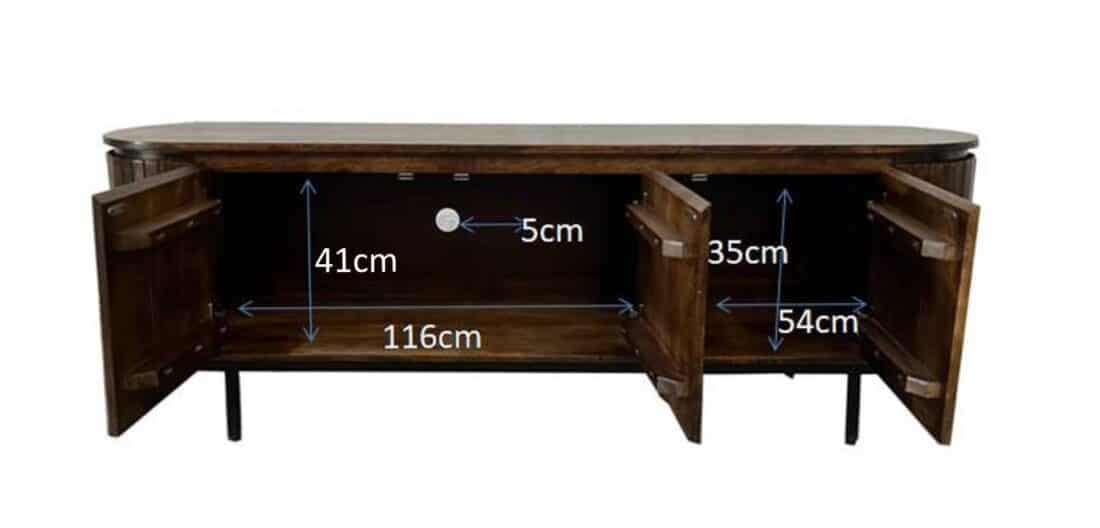Livingfurn Tv Meubelen Noor Walnut 170cm