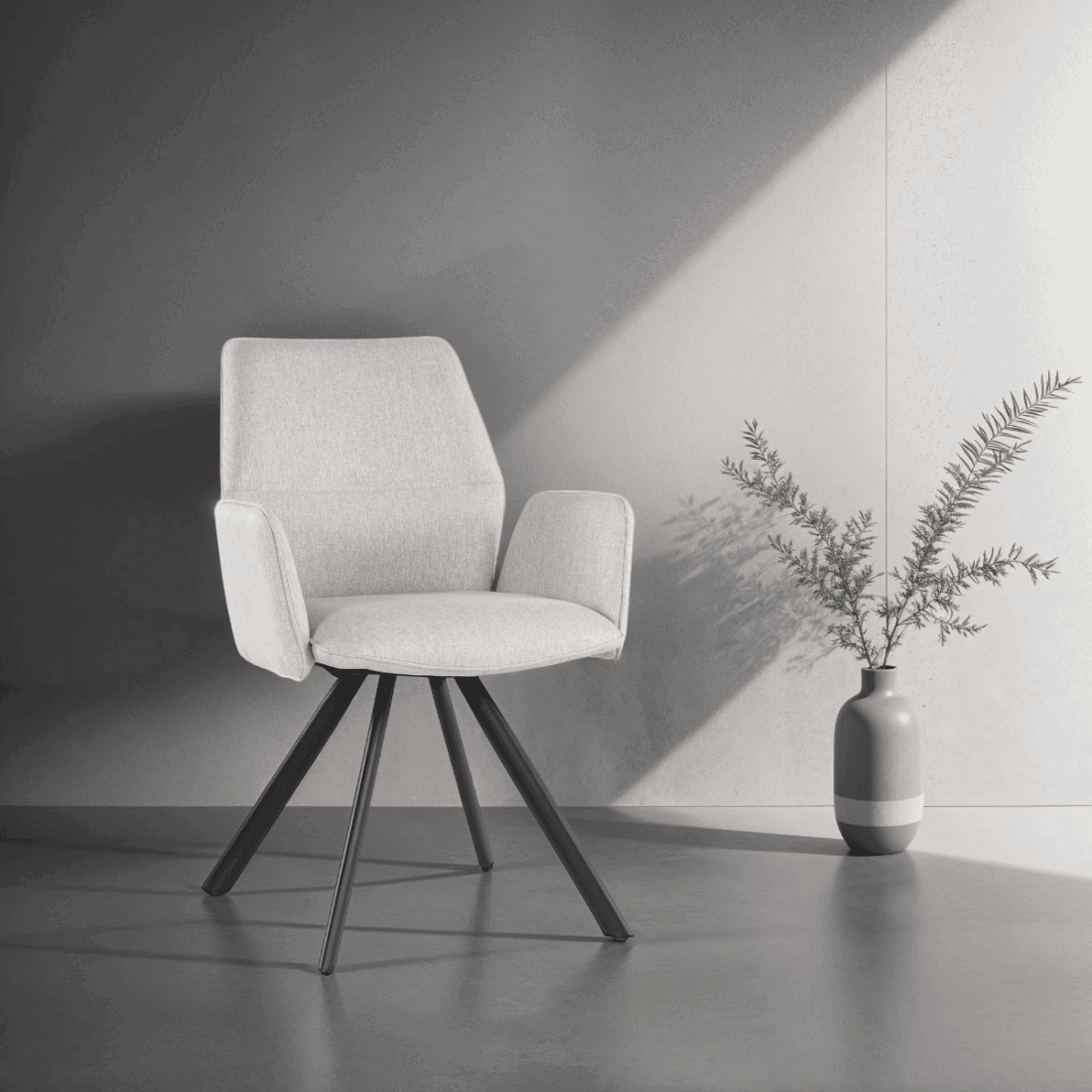 Livingfurn Eetkamerstoelen Diana Beige