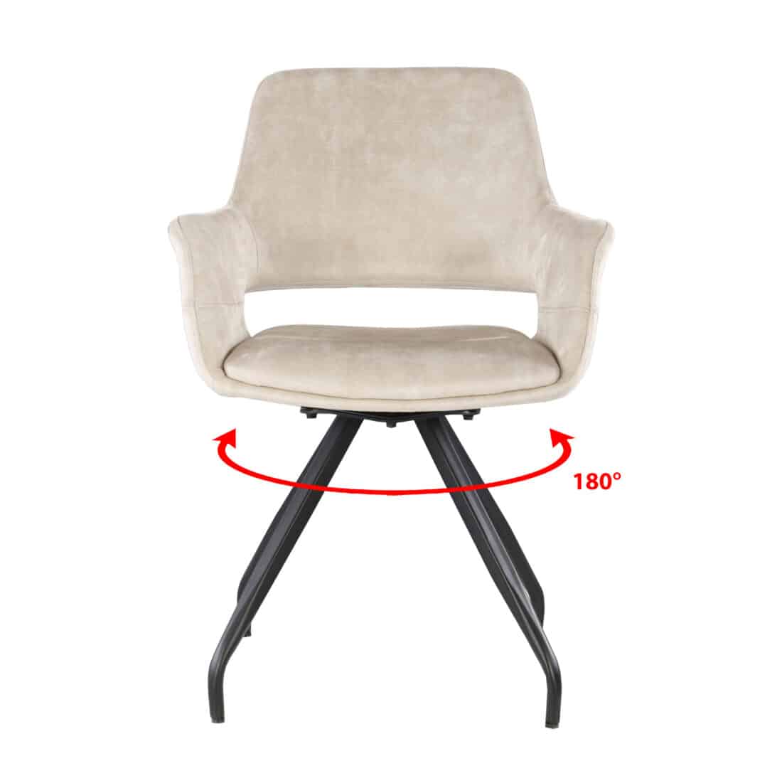 Livingfurn Eetkamerstoelen Capp Beige Velvet