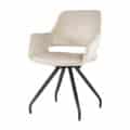 Livingfurn Eetkamerstoelen Capp Beige Velvet