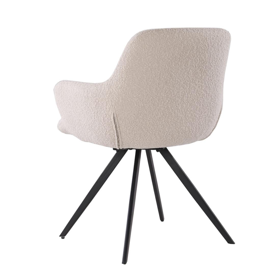Livingfurn Eetkamerstoelen Doreen Boucle Beige