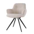 Livingfurn Eetkamerstoelen Doreen Boucle Beige