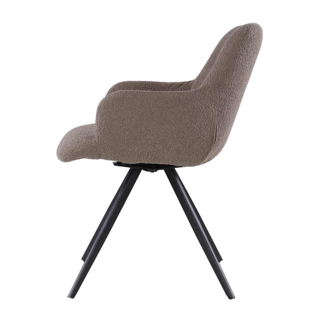 Livingfurn Eetkamerstoelen Doreen Boucle Brown