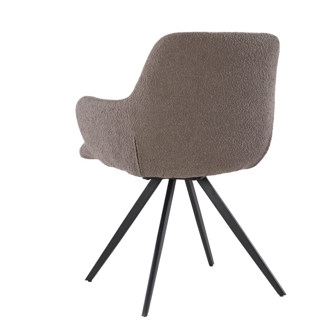 Livingfurn Eetkamerstoelen Doreen Boucle Brown