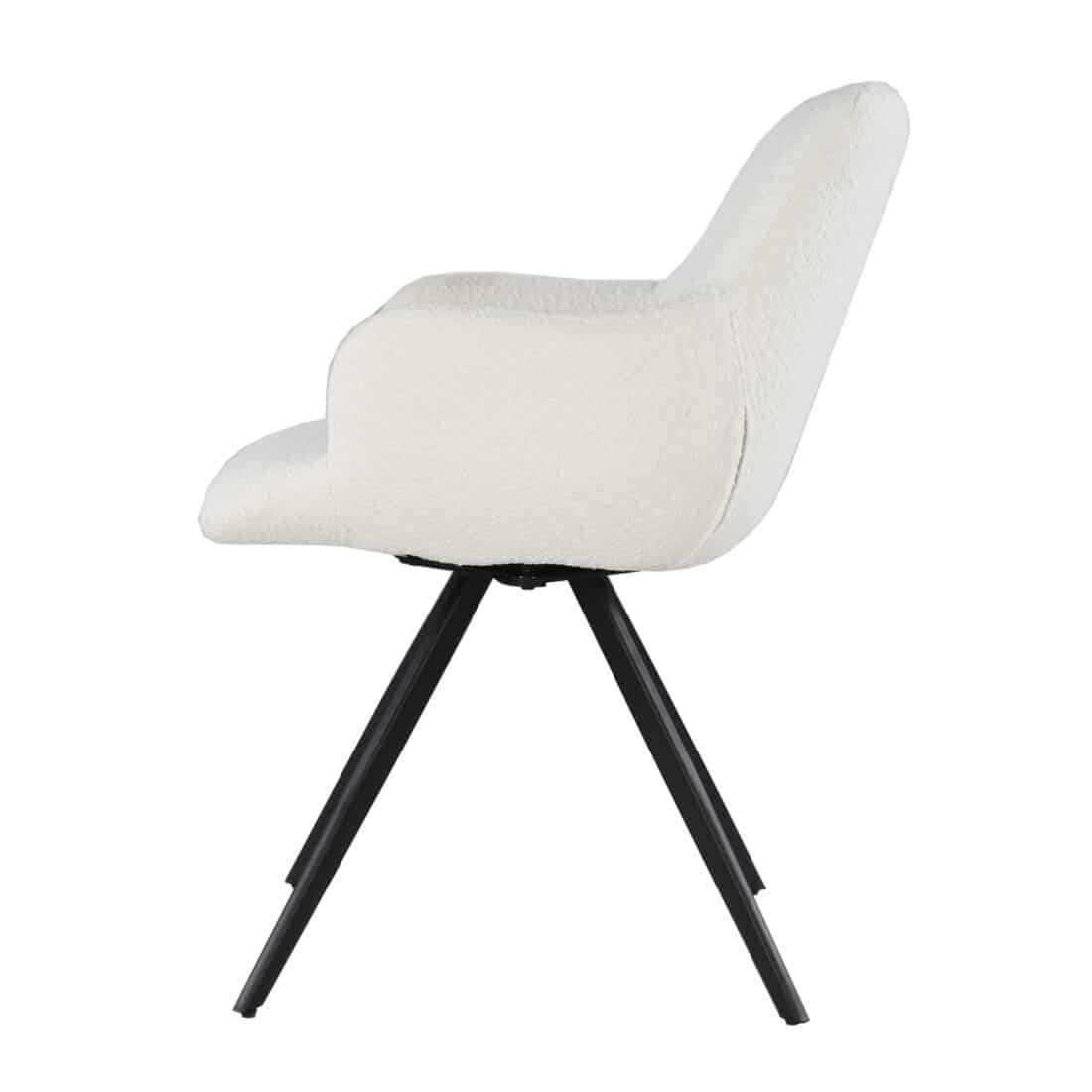 Livingfurn Eetkamerstoelen Doreen Boucle White