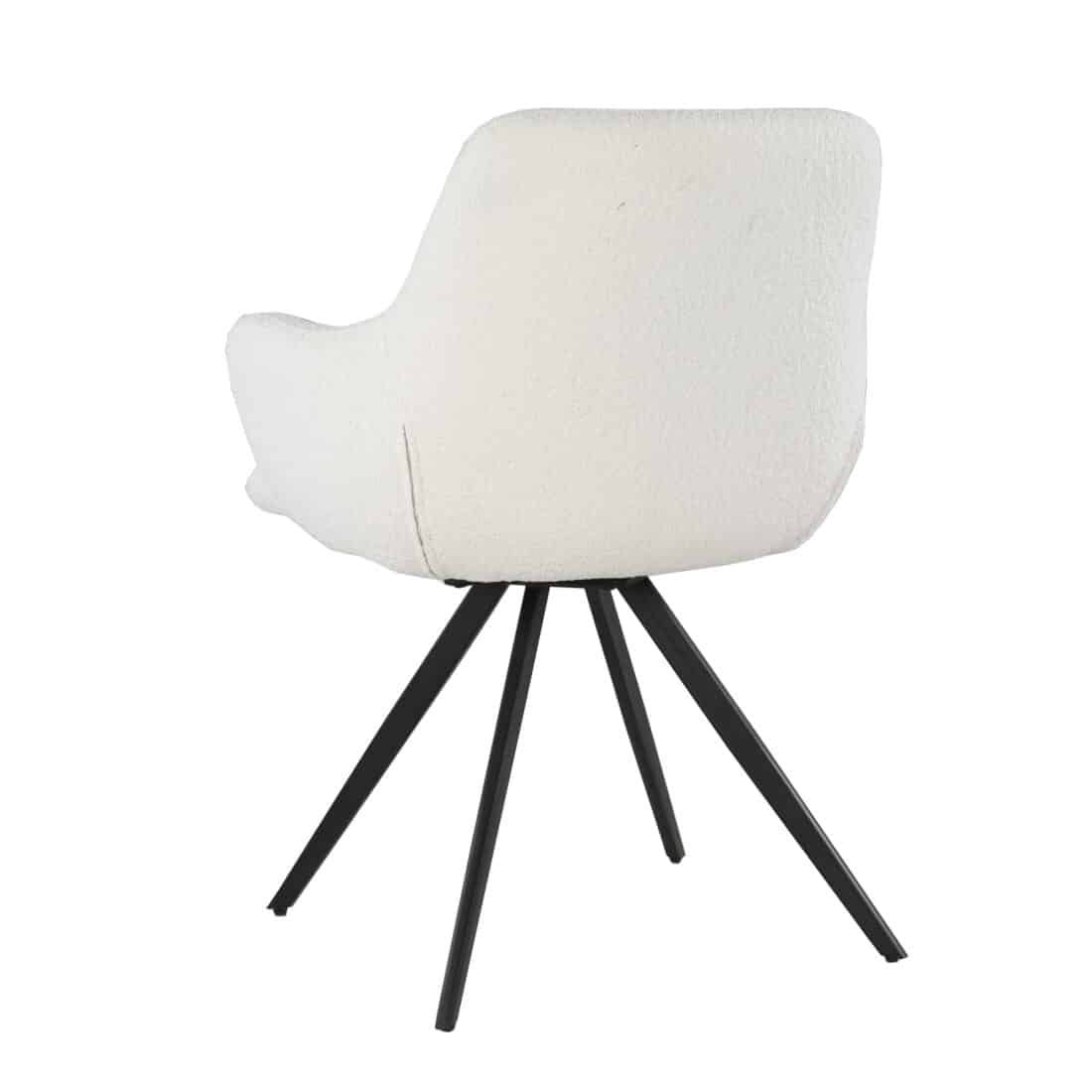 Livingfurn Eetkamerstoelen Doreen Boucle White