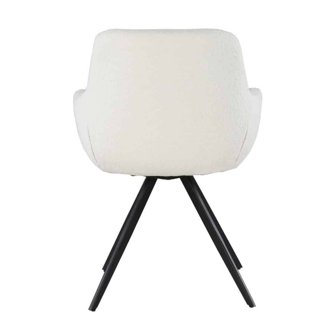 Livingfurn Eetkamerstoelen Doreen Boucle White