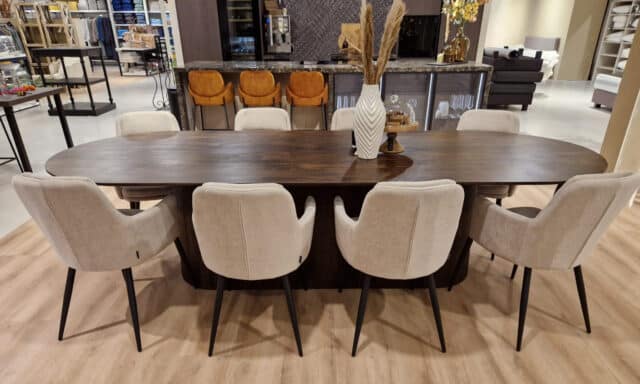 Livingfurn eettafel Salvator Walnut 300cm