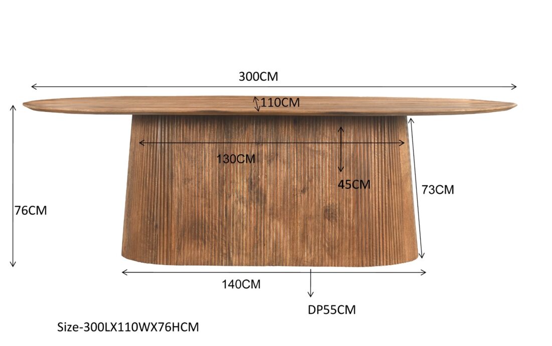 Livingfurn Eetkamertafels Salvator 300cm