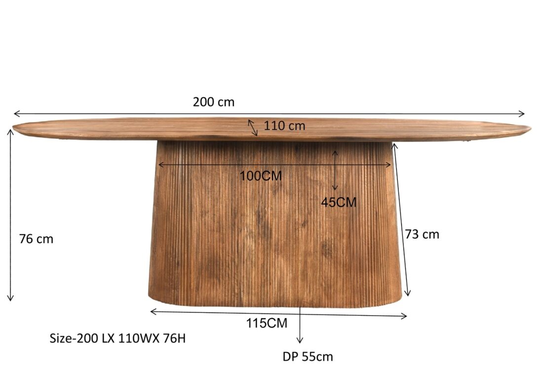 Livingfurn Eetkamertafels Salvator 200cm