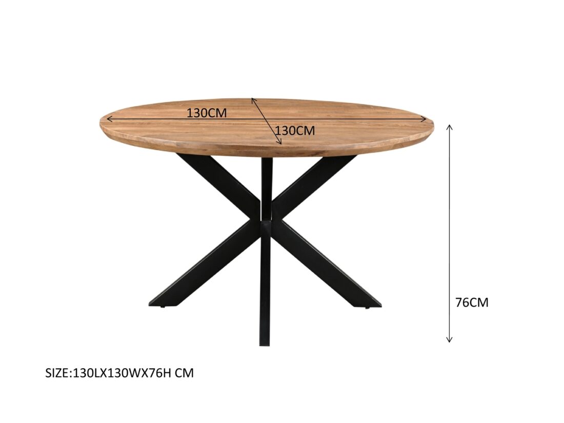 Livingfurn Eetkamertafels Jesper Round 130cm