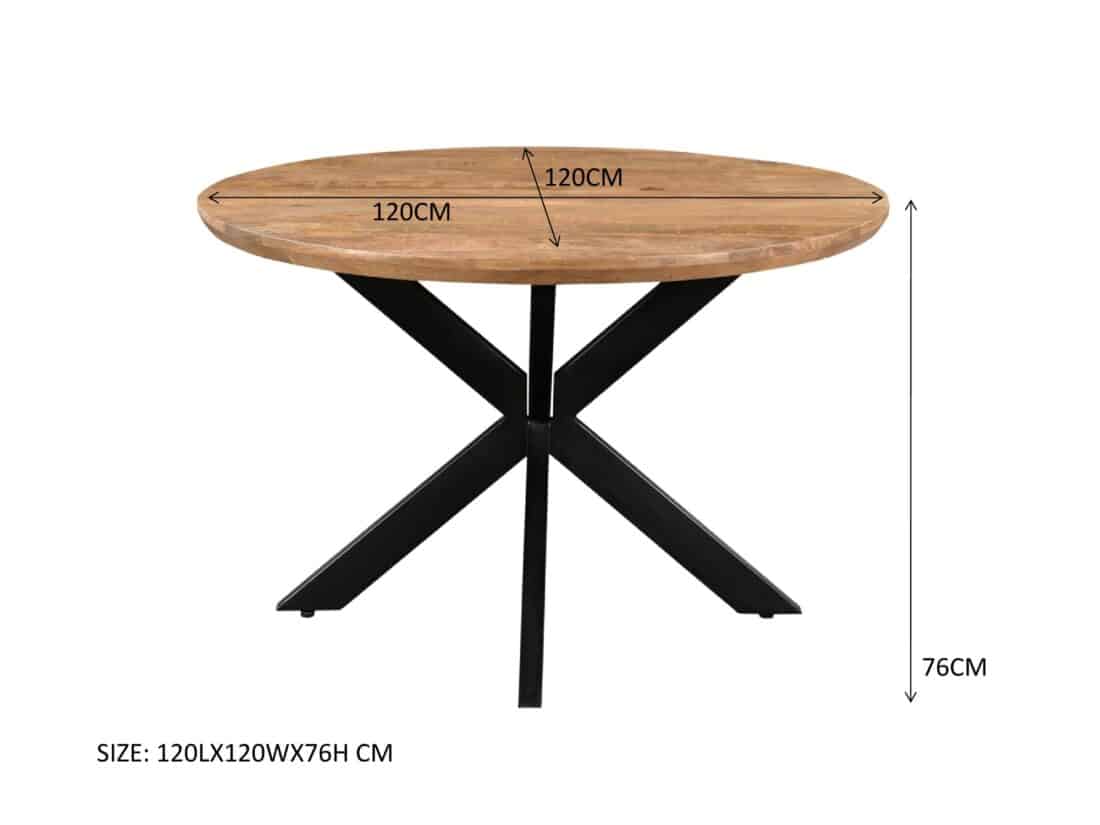 Livingfurn Eetkamertafels Jesper Round 120cm