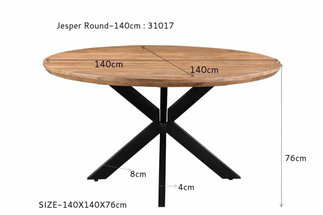 Livingfurn Eetkamertafels Jesper Round 140cm