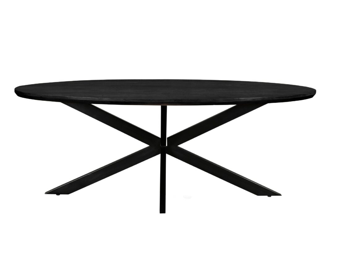 Livingfurn Eetkamertafels Jesper Oval Black 240 Cm