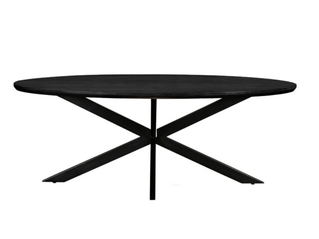 Livingfurn Eetkamertafels Jesper Oval Black 240 Cm