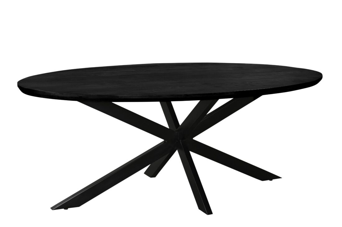 Livingfurn Eetkamertafels Jesper Oval Black 240 Cm