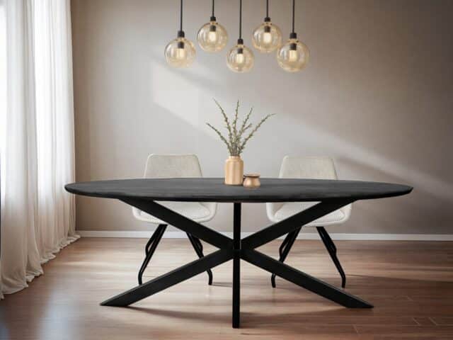 Livingfurn eettafel Jesper Oval Black 240 cm