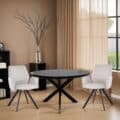 Livingfurn eetkamerstoel Diana draaibaar met arm Beige