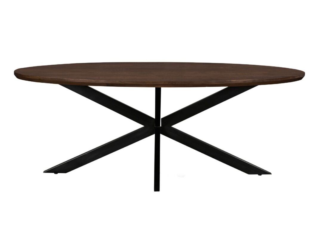 Livingfurn Eetkamertafels Jesper Oval Brown 210 Cm