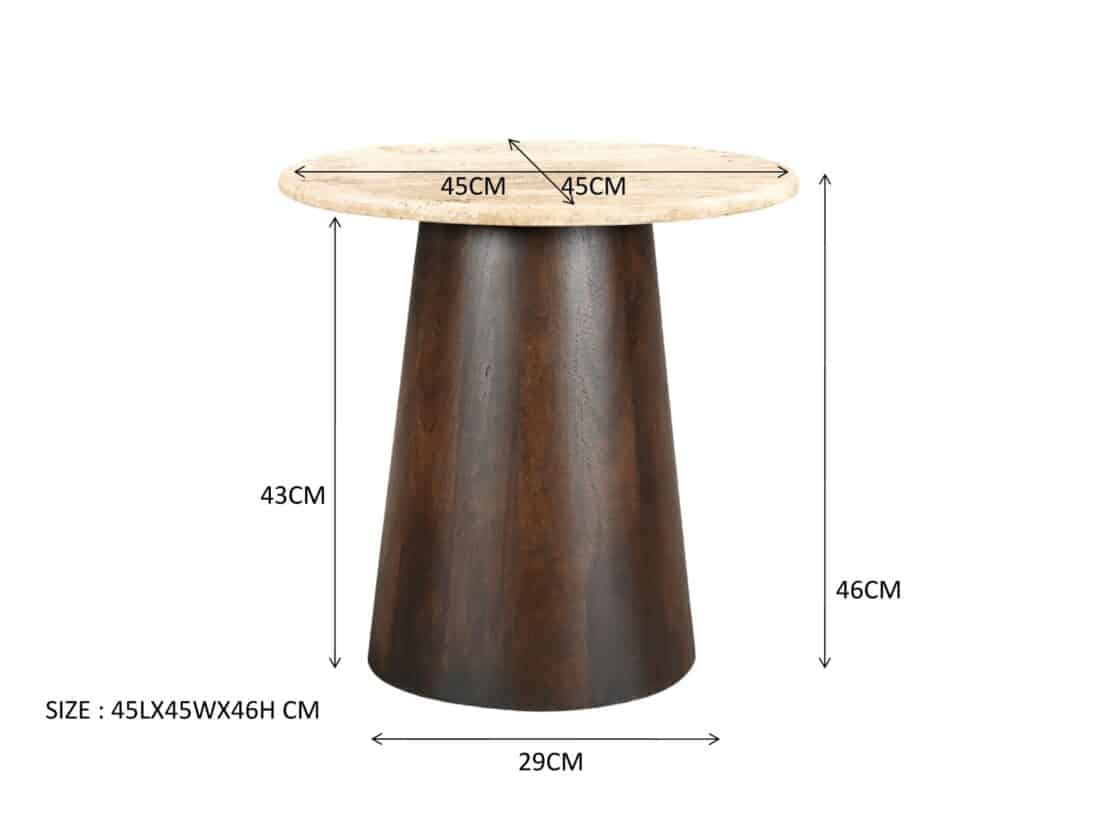 Livingfurn Salontafel Brix Valentino Round 45cm