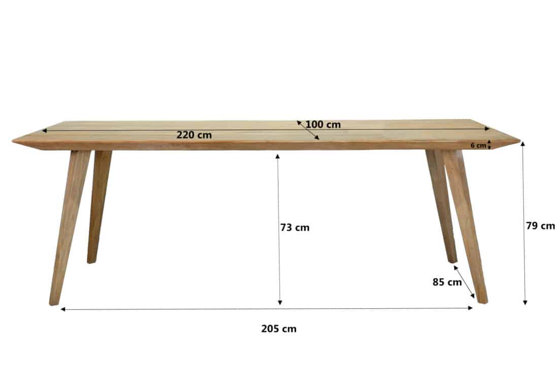 Livingfurn Eetkamertafels Tomar 220cm