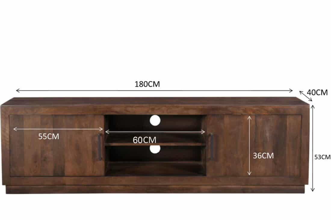 Livingfurn Tv Meubelen Jaxx Brown 180cm