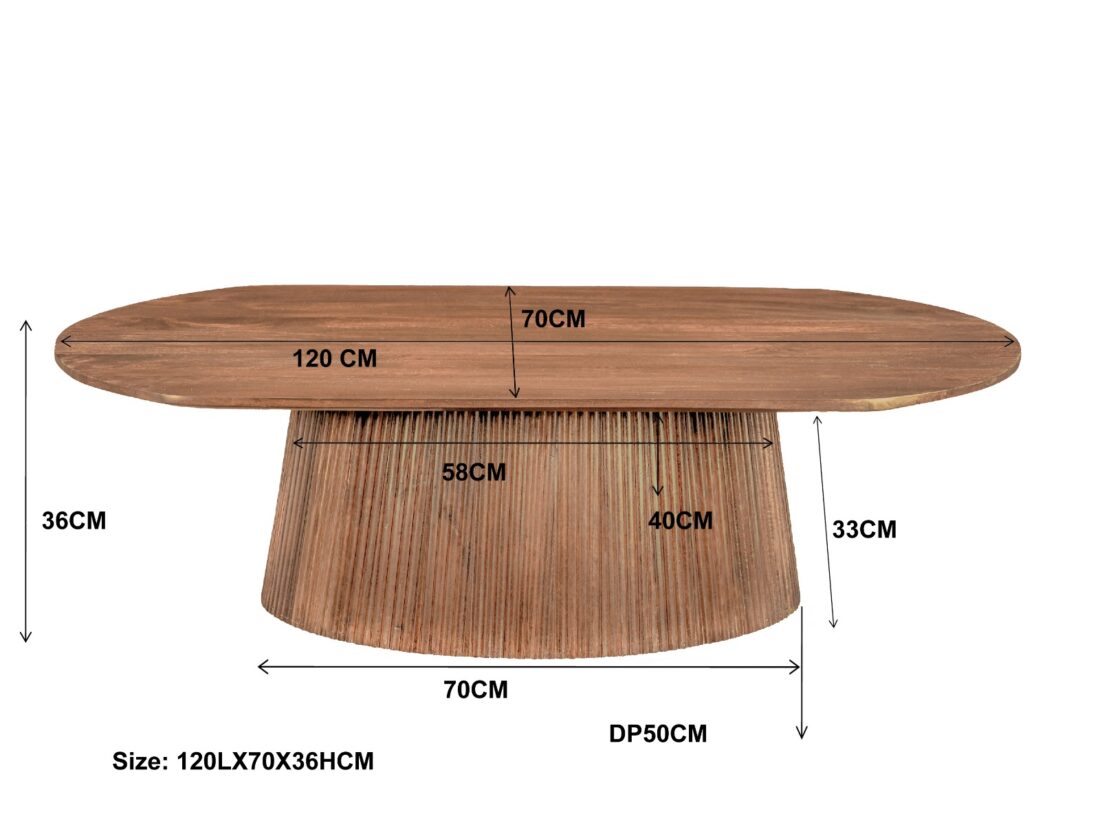 Livingfurn Salontafel Salvator Oval 120