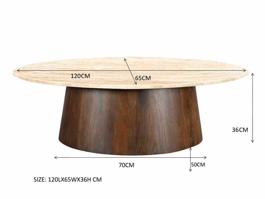 Livingfurn Salontafels Brix Valentino Oval 120cm