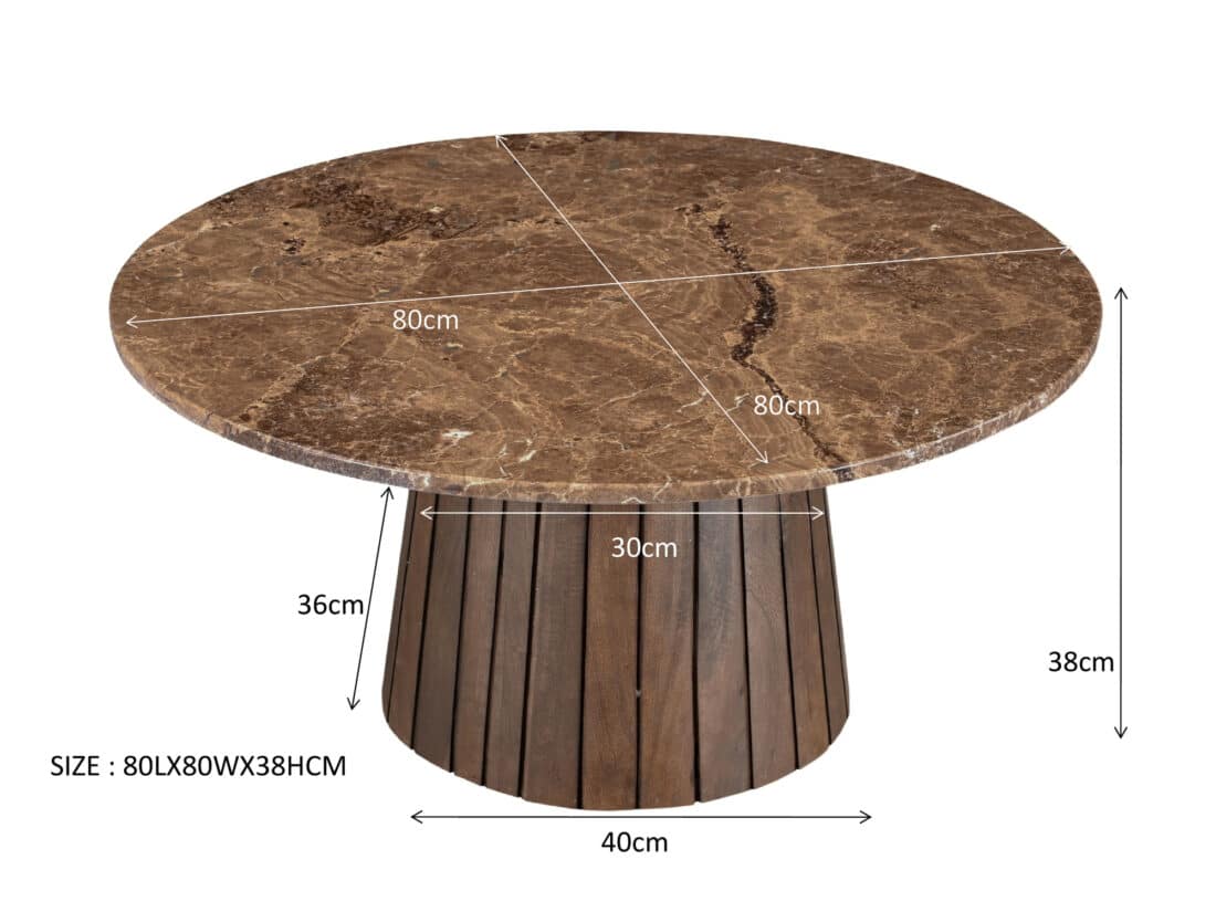 Livingfurn Salontafels Brix Emperador 80cm