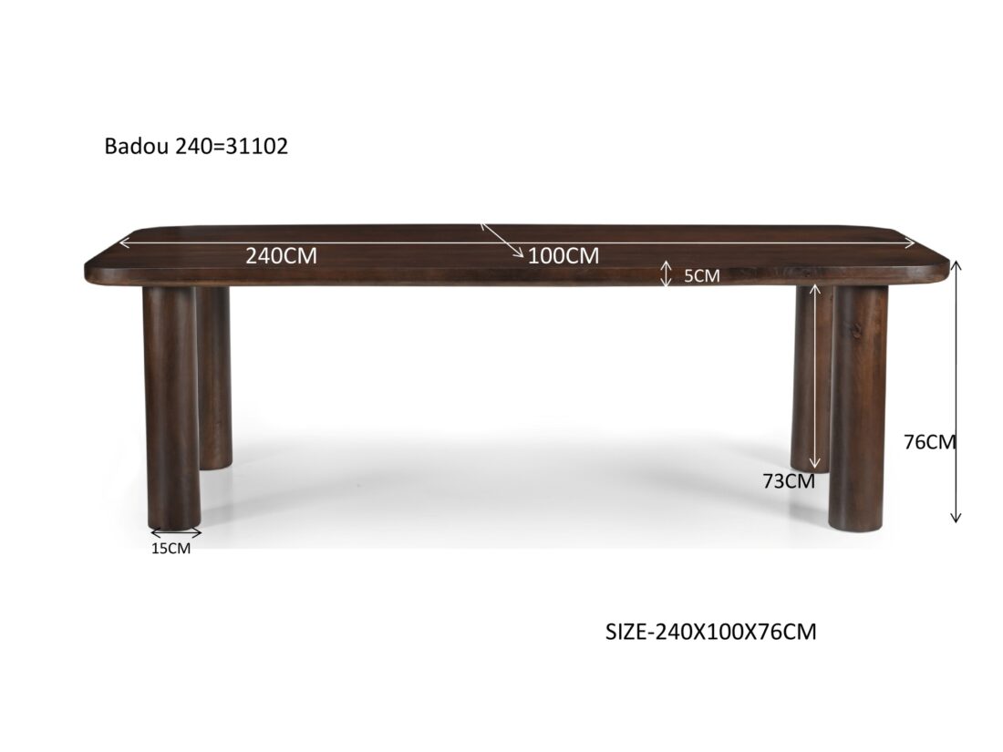Livingfurn Eetkamertafels Badou 240cm