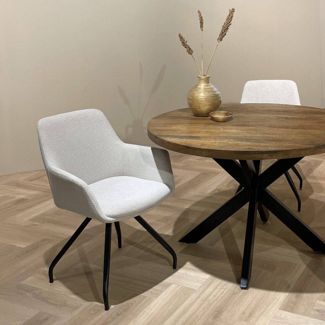 Livingfurn Eetkamerstoelen Duke Sand