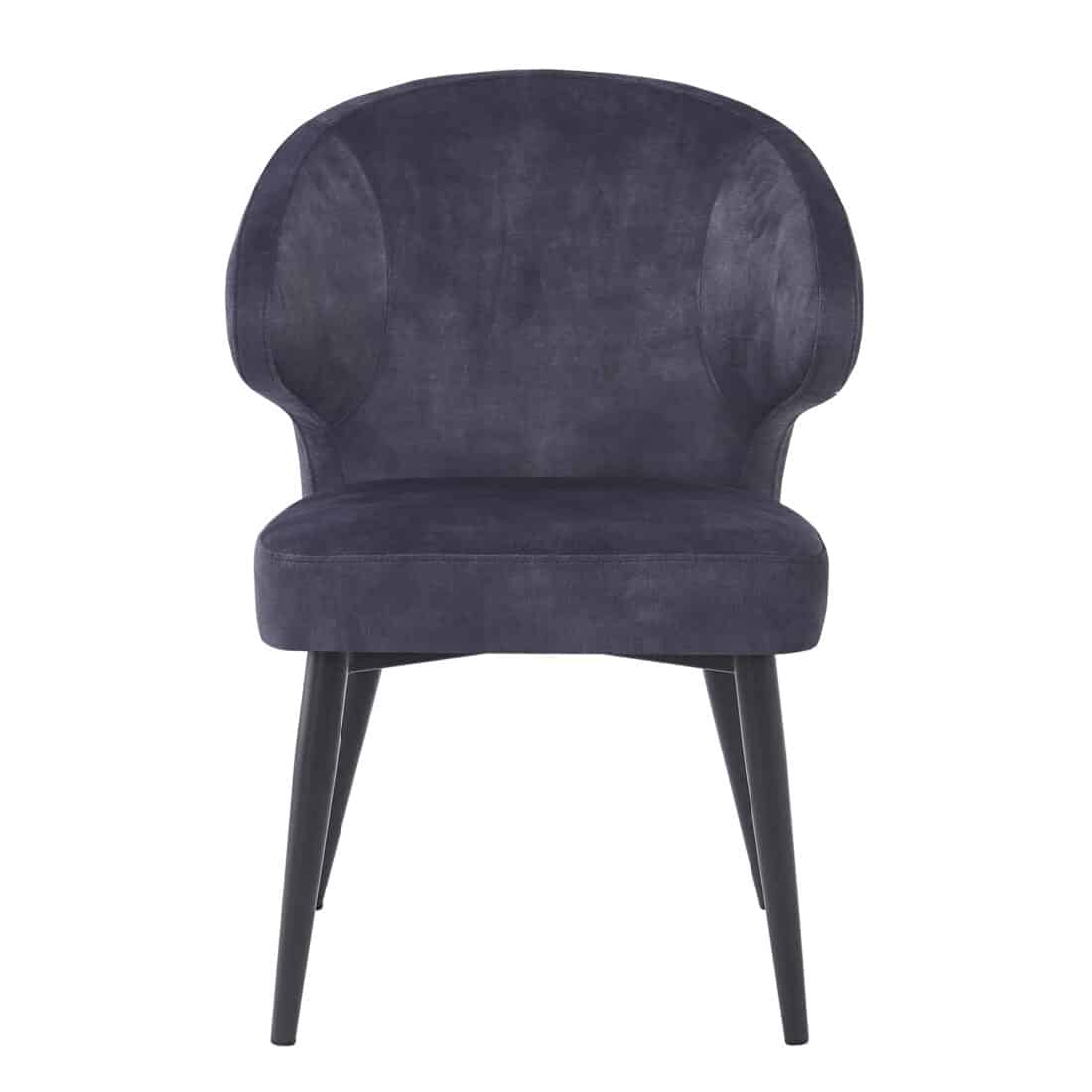 Livingfurn Eetkamerstoelen Donna Anthracite Velvet